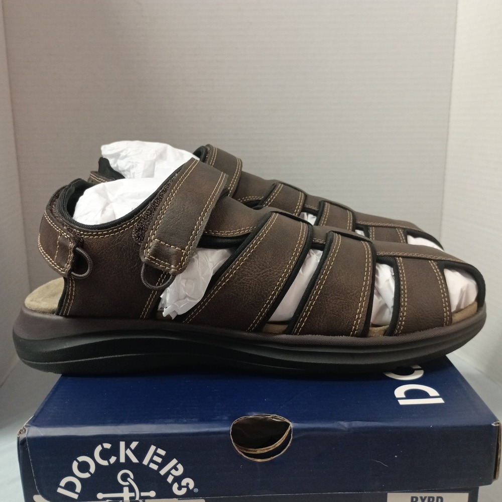 Dockers Mens‎ Byrd Casual Comfort Sport Outdoor Fisherman Sandal Brown Size 11 M